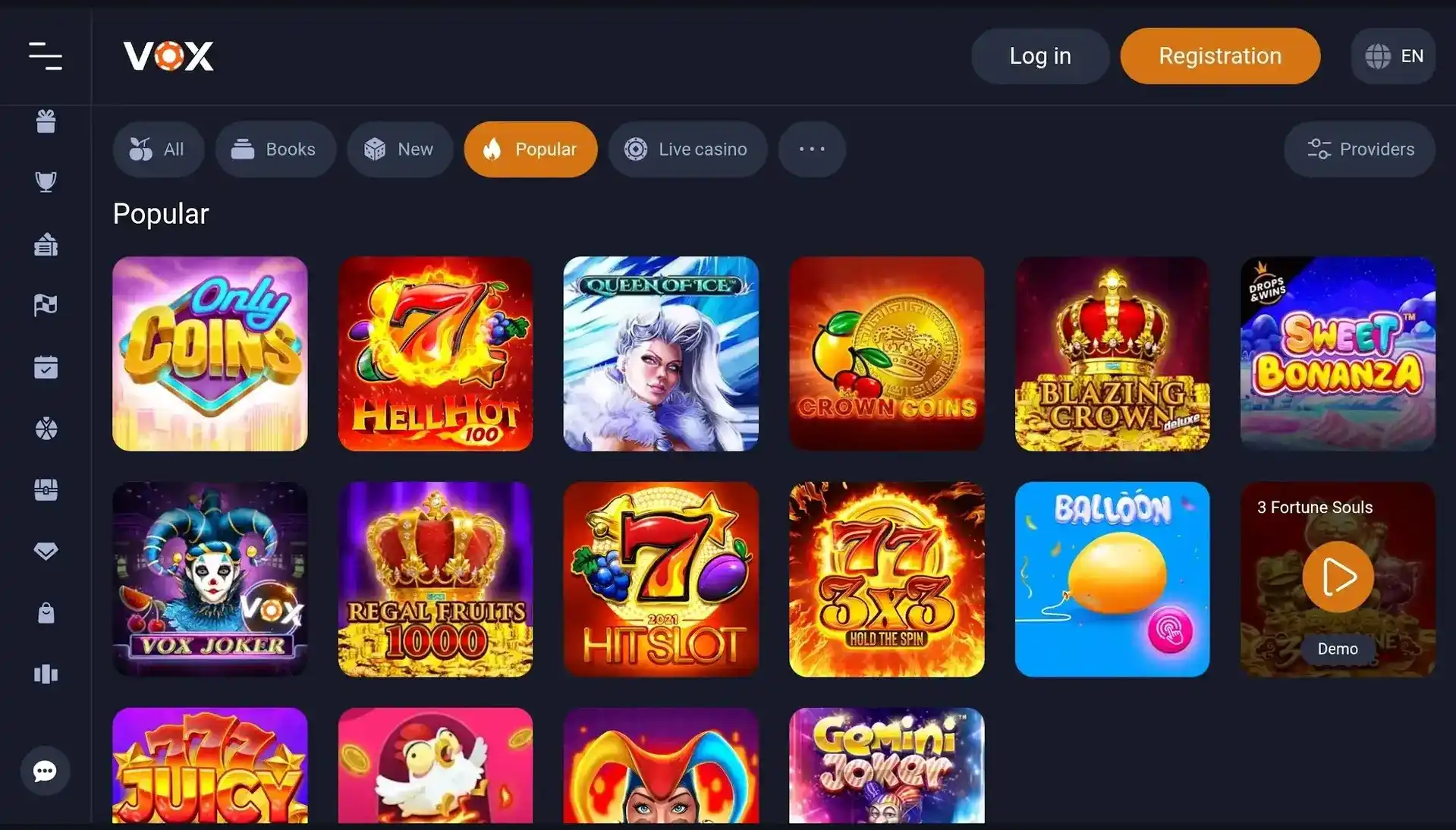 Vox Kasino  casino review section 3
